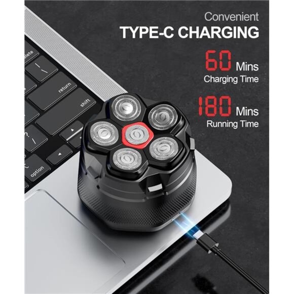 Head Shavers for Bald Men，10000 RPM High Speed 6D Magnetic Electric Razor - Picture 4 of 7